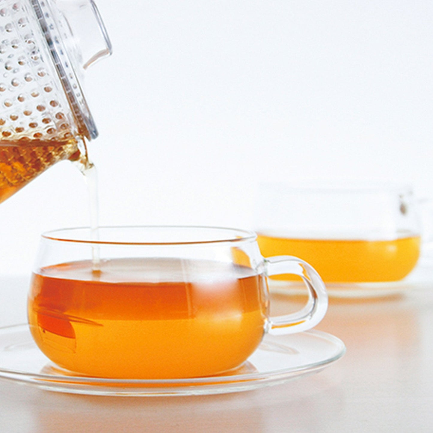 كوب وصحن يونيتي زجاج 230 مل